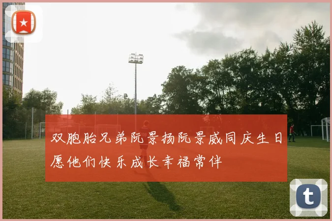 双胞胎兄弟阮景扬阮景威同庆生日愿他们快乐成长幸福常伴